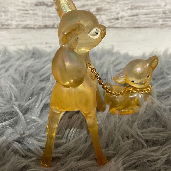 Vintage Lucite Gold Iridescent Deer Hong Kong - Picture 5 of 8
